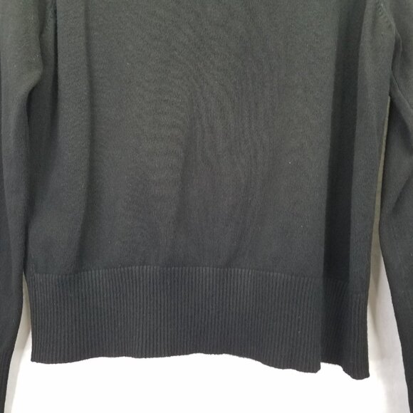 Too Fast Cardigan Womens XL Sugar Skull Bow Embroidery Button Stretch Knit Black - Picture 11 of 16